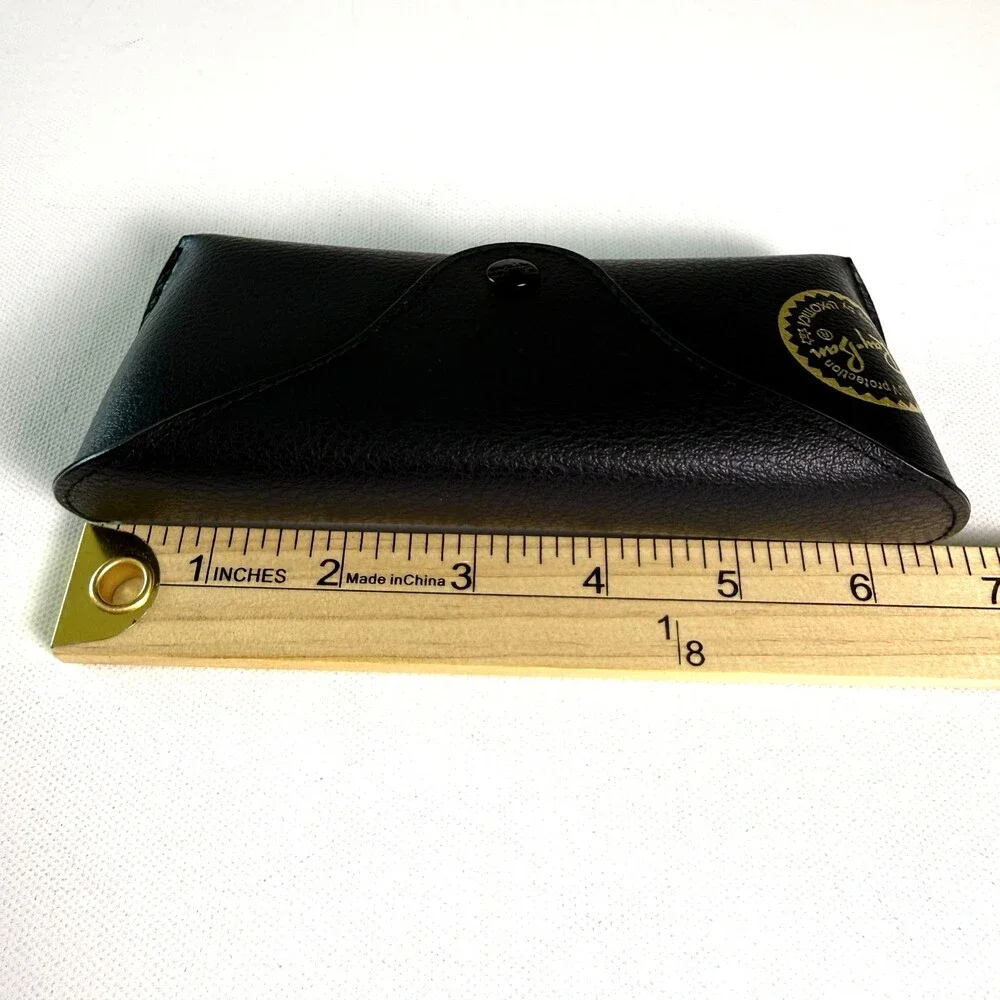 Ray-Ban Sunglasses Case, Authentic Luxottica Case, Gold Seal Cloth & Booklet